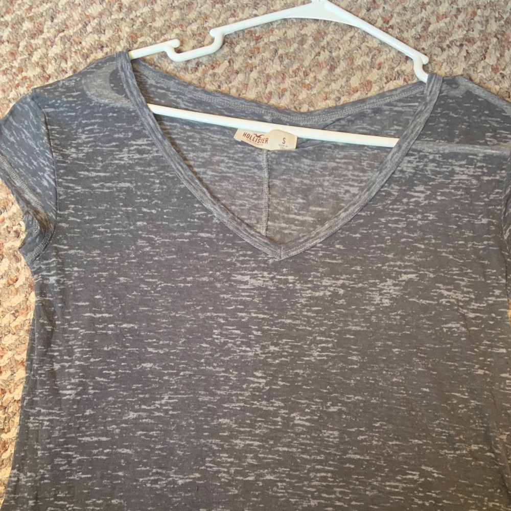 Hollister Grey Sheer Top